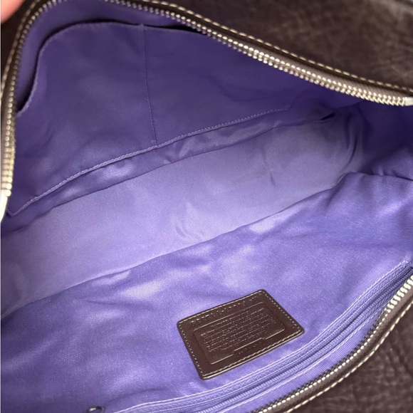 Vintage Coach Chelsea Brown Tan Pebble Leather Shoulder Bag F12339 Satchel Zip - Picture 11 of 15